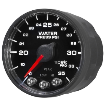 Picture of Autometer Spek-Pro - Nascar 2-1-16in Water Press 0- 35 psi Bfb Sp