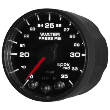 Picture of Autometer Spek-Pro - Nascar 2-1-16in Water Press 0- 35 psi Bfb Sp