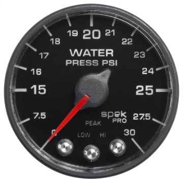 Picture of Autometer Spek-Pro - Nascar 2-1-16in Water Press 0- 30 psi Bfb