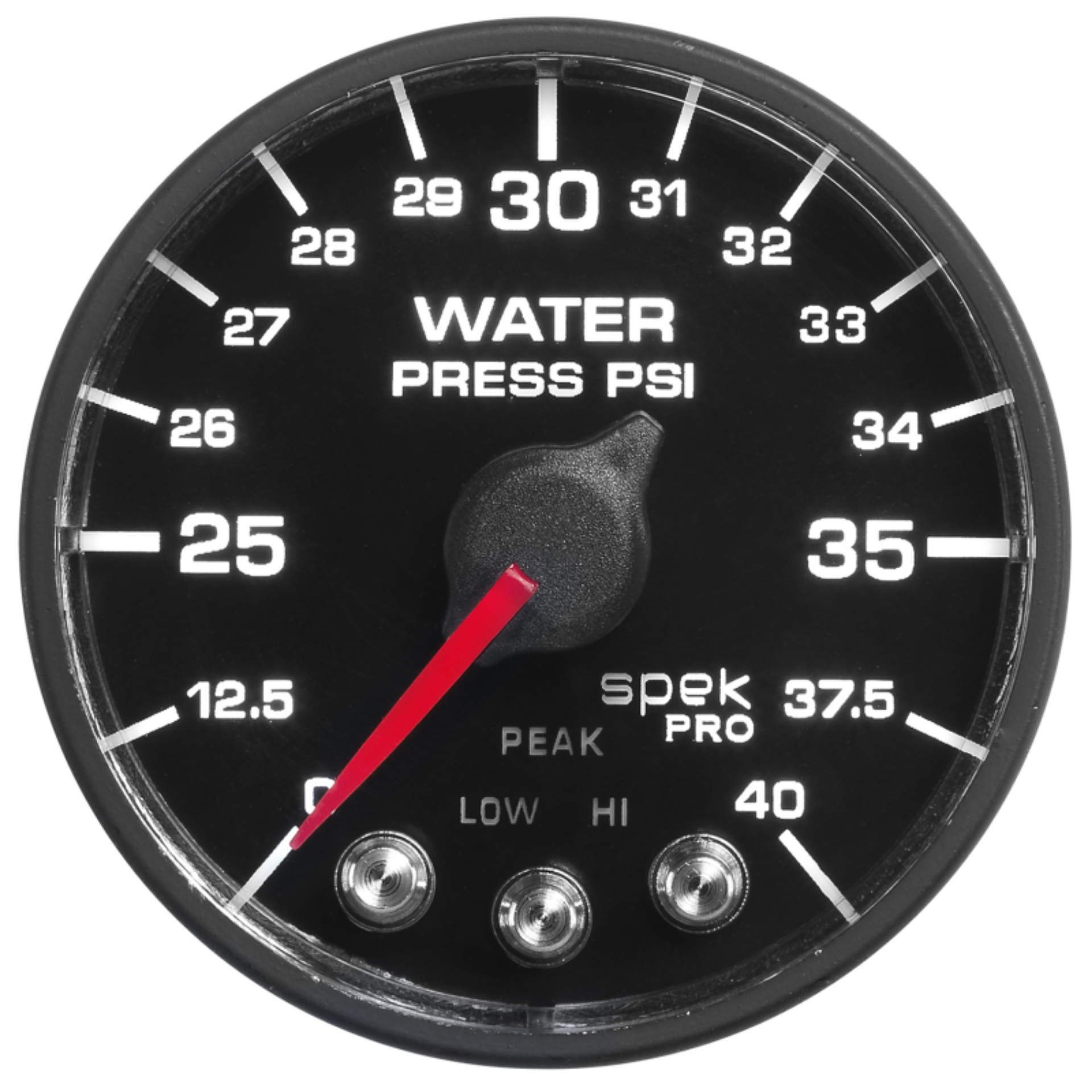 Picture of Autometer Spek-Pro - Nascar 2-1-16in Water Press 0- 40 psi Bfb