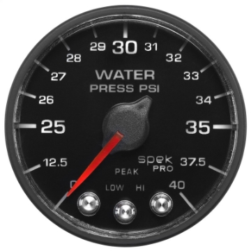 Picture of Autometer Spek-Pro - Nascar 2-1-16in Water Press 0- 40 psi Bfb