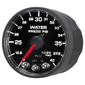 Picture of Autometer Spek-Pro - Nascar 2-1-16in Water Press 0- 40 psi Bfb