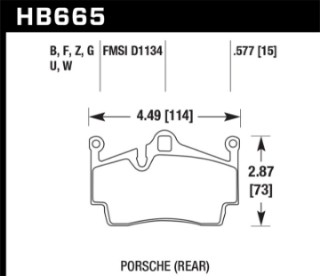Picture of Hawk 05-14 Porsche Boxter-07-14 Cayman DTC-30 Rear Brake Pads
