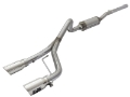 Picture of aFe Rebel Series CB 2-5in Dual Center Exit SS Exhaust w- Polish Tip 07-15 Jeep Wrangler 3-6L-3-8L V6