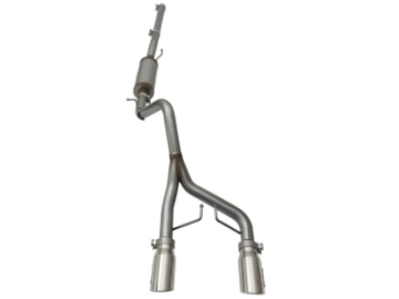 Picture of aFe Rebel Series CB 2-5in Dual Center Exit SS Exhaust w- Polish Tip 07-15 Jeep Wrangler 3-6L-3-8L V6