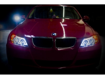 Picture of Spyder BMW E90 3-Series 06-08 4DR Projector CCFL Halo - Eyebrow Bulb Blk- PRO-YD-BMWE9005-CCFL-BK