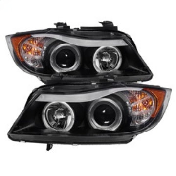 Picture of Spyder BMW E90 3-Series 06-08 Projector LED Halo Amber Reflector Rplc Bulb Blk PRO-YD-BMWE9005-AM-BK