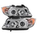 Picture of Spyder BMW E90 3-Series 06-08 Projector LED Halo Amber Reflector Rplc Bulb Chrm PRO-YD-BMWE9005-AM-C