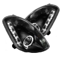 Picture of Spyder Infiniti G35 03-04 4DR Projector Halogen - LED Halo DRL Blk High H4 PRO-YD-IG35034D-DRL-BK