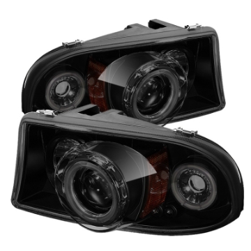 Picture of Spyder Dodge Dakota 97-04-Durango 98-03 1PC Projector Headlights LED Halo LED Chrm PRO-YD-DDAK97-C