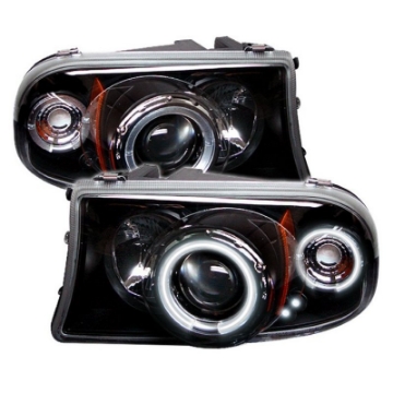 Picture of Spyder Dodge Dakota 97-04 1PC Projector Headlights CCFL Halo LED Blk PRO-YD-DDAK97-CCFL-BK