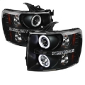 Picture of Spyder Chevy Silverado 1500 07-13 Projector Headlights CCFL Halo LED Blk PRO-YD-CS07-CCFL-BK