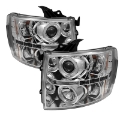 Picture of Spyder Chevy Silverado 1500 07-13 Projector Headlights LED Halo LED Chrm PRO-YD-CS07-HL-C