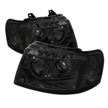 Picture of Spyder Ford Expedition 03-06 Projector Headlights LED Halo LED Smke Not Included PRO-YD-FE03-HL-SM