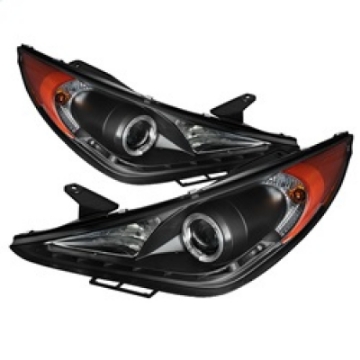 Picture of Spyder Hyundai Sonata 11-13 Projector  Not Fit Hybrid - LED Halo DRL Blk PRO-YD-HYSON11-DRL-BK