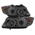 Picture of Spyder BMW E90 3-Series 06-08 4 dr Proj LED Halo Amber Reflctr Rplc Bulb Smke PRO-YD-BMWE9005-AM-S