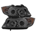 Picture of Spyder BMW E90 3-Series 06-08 4 dr Proj LED Halo Amber Reflctr Rplc Bulb Smke PRO-YD-BMWE9005-AM-S