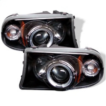Picture of Spyder Dodge Dakota 97-04-Durango 98-03 1PC Projector Headlights LED Halo LED Blk PRO-YD-DDAK97-BK