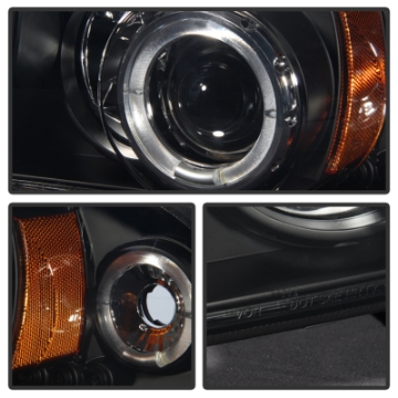 Picture of Spyder Dodge Dakota 97-04-Durango 98-03 1PC Projector Headlights LED Halo LED Blk PRO-YD-DDAK97-BK