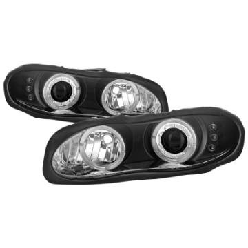 Picture of Spyder Chevy Camaro 98-02 Projector Headlights LED Halo LED Blk - Low H1 PRO-YD-CCAM98-HL-BK