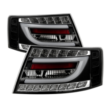 Picture of Spyder Audi A6 05-08 4Dr Sedan Only Version 2 Light Bar LED Tail Lights Blk ALT-YD-AA605V2-LBLED-BK
