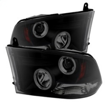 Picture of Spyder Dodge Ram 1500 09-14 Projector Halogen Model- CCFL Halo LED - Blk Smke PRO-YD-DR09-CCFL-BSM