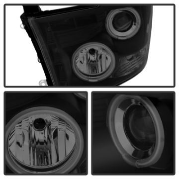 Picture of Spyder Dodge Ram 1500 09-14 Projector Halogen Model- CCFL Halo LED - Blk Smke PRO-YD-DR09-CCFL-BSM