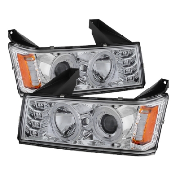 Picture of Spyder Chevy Colorado 04-12 Projector Headlights Halogen- LED Halo Chrm PRO-YD-CCO04-HL-C