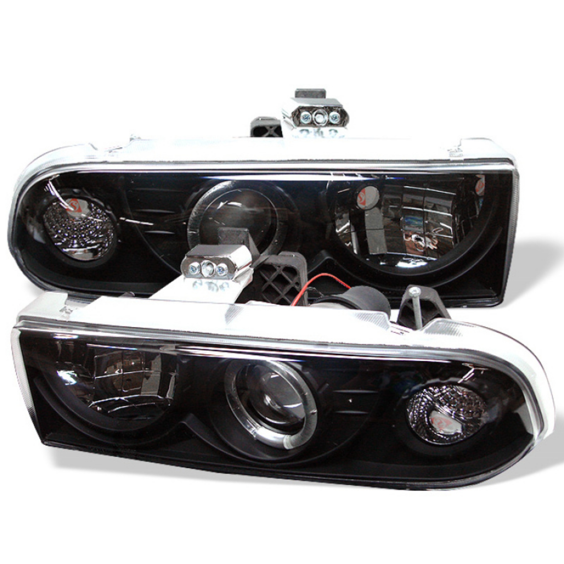 Picture of Spyder Chevy S10 98-04 Projector Headlights LED Halo Blk - Low H1 PRO-YD-CS1098-BK