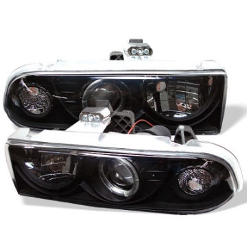 Picture of Spyder Chevy S10 98-04 Projector Headlights LED Halo Blk - Low H1 PRO-YD-CS1098-BK