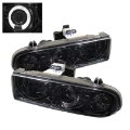 Picture of Spyder Chevy S10 98-04 Projector Headlights LED Halo Smke - Low H1 PRO-YD-CS1098-SMC