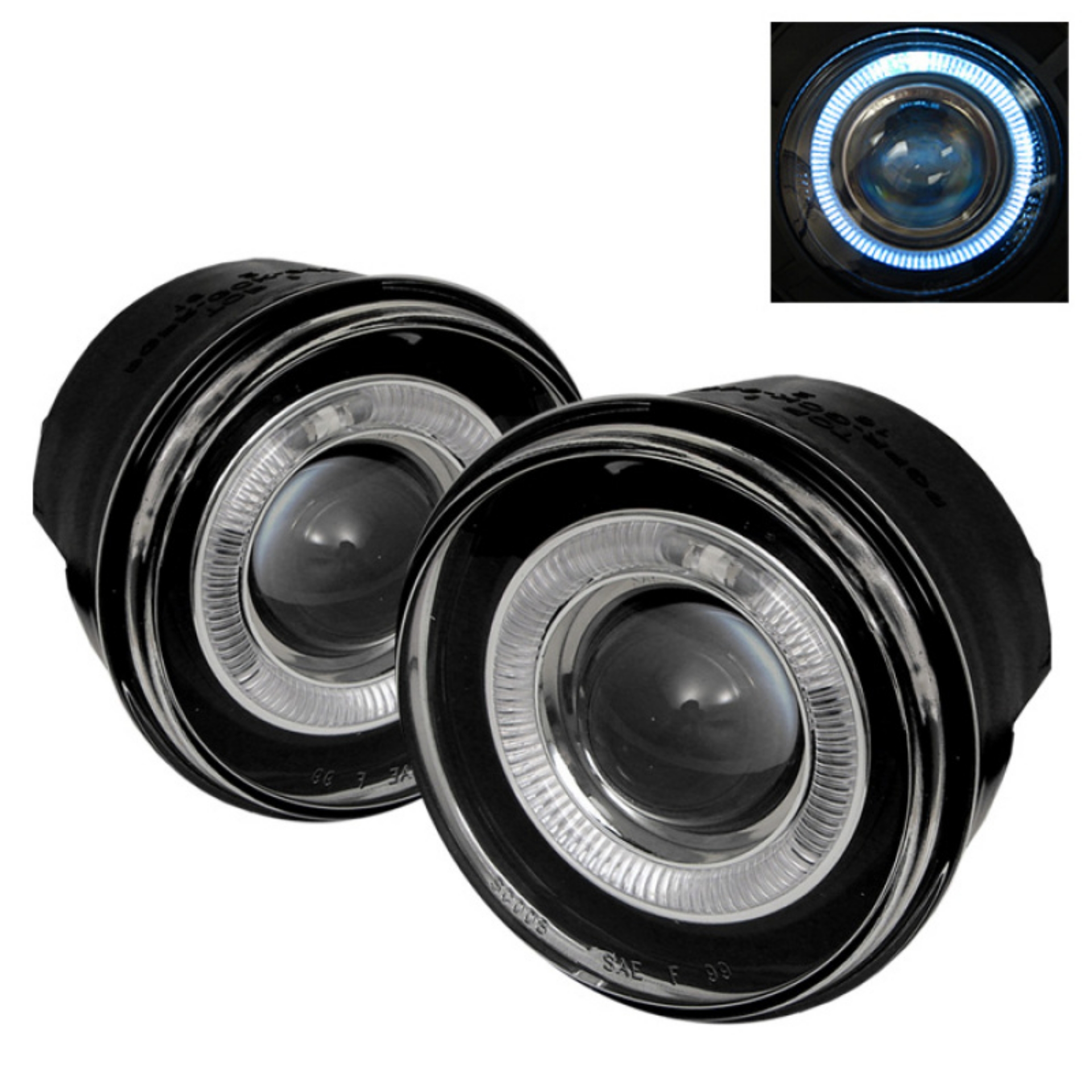 Picture of Spyder Jeep Grand Cherokee 05-09 Halo Projector Fog Lights w-swch w-swch Clear FL-P-JGC05-HL