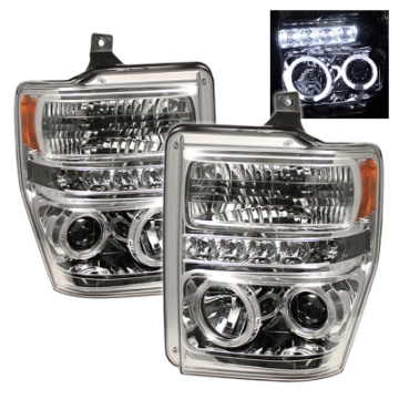 Picture of Spyder Ford F250-350-450 Super Duty 08-10 Projector Headlights LED Halo LED Chrm PRO-YD-FS08-HL-C