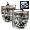 Picture of Spyder Ford F250-350-450 Super Duty 08-10 Projector Headlights LED Halo LED Chrm PRO-YD-FS08-HL-C