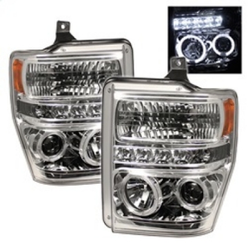Picture of Spyder Ford F250-350-450 Super Duty 08-10 Projector Headlights LED Halo LED Chrm PRO-YD-FS08-HL-C