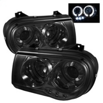 Picture of Spyder Chrysler 300C 05-10 Projector Headlights LED Halo LED Smke Not Included PRO-YD-C300C-HL-SM