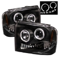 Picture of Spyder Ford F250-350-450 Super Duty 05-07 Projector Headlights LED Halo- LED Blk PRO-YD-FS05-HL-BK