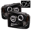 Picture of Spyder Ford F250-350-450 Super Duty 05-07 Projector Headlights LED Halo- LED Blk PRO-YD-FS05-HL-BK