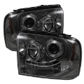 Picture of Spyder Ford F250-350-450 Super Duty 05-07 Projector Headlights LED Halo- LED Smke PRO-YD-FS05-HL-SM