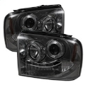 Picture of Spyder Ford F250-350-450 Super Duty 05-07 Projector Headlights LED Halo- LED Smke PRO-YD-FS05-HL-SM