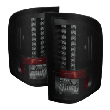 Picture of Spyder Chevy Silverado 07-13 LED Tail Lights Blk Smke ALT-YD-CS07-LED-BSM