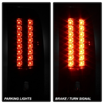 Picture of Spyder Chevy Silverado 07-13 LED Tail Lights Blk Smke ALT-YD-CS07-LED-BSM