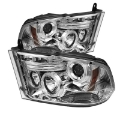Picture of Spyder Dodge Ram 1500 09-14 10-14 Projector Headlights Halogen- LED Halo LED - Chrm PRO-YD-DR09-HL-C