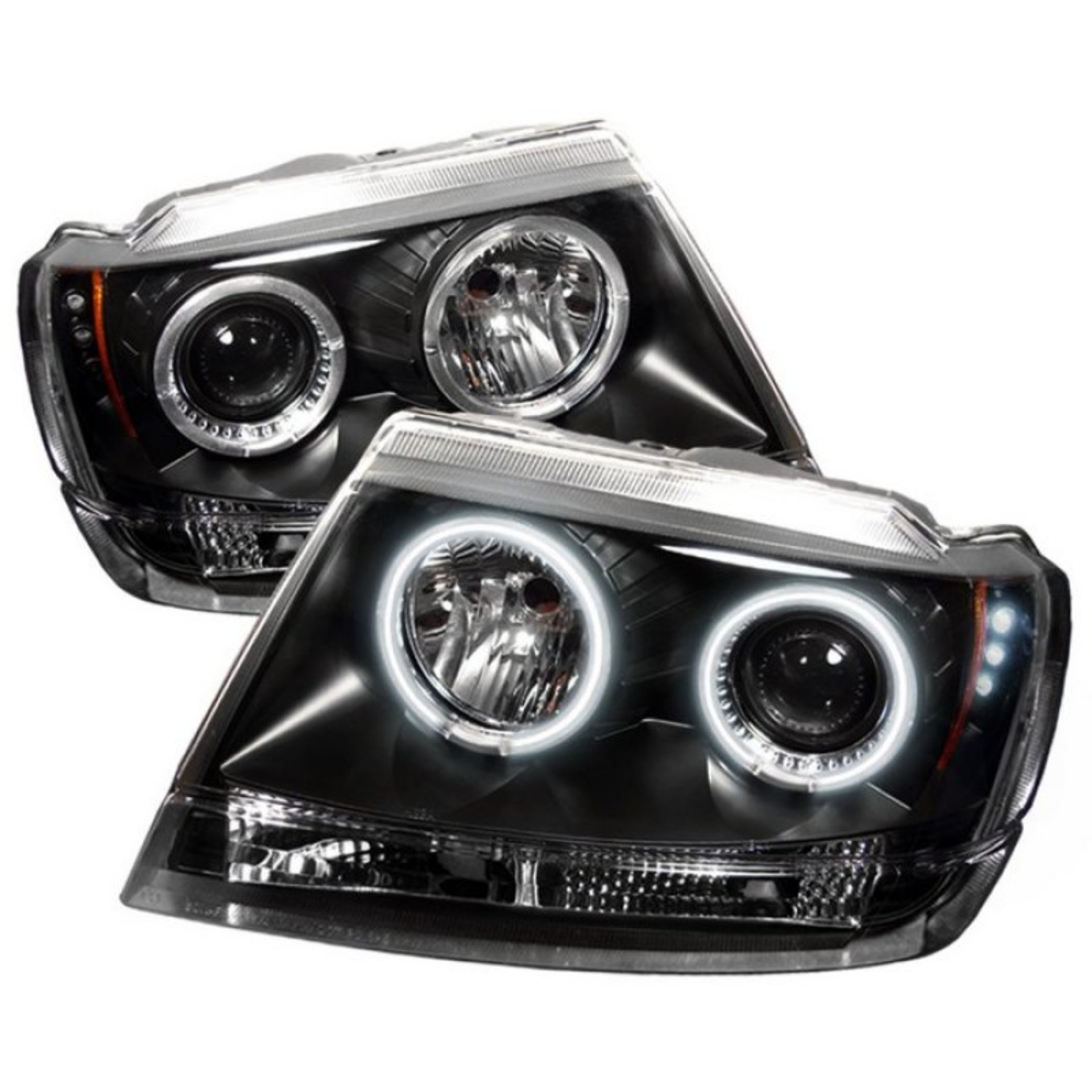 Picture of Spyder Jeep Grand Cherokee 99-04 Projector Headlights CCFL Halo LED Blk - PRO-YD-JGC99-CCFL-BK