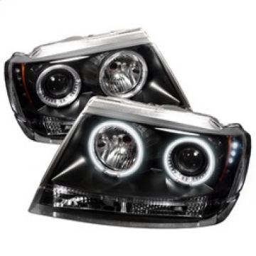 Picture of Spyder Jeep Grand Cherokee 99-04 Projector Headlights CCFL Halo LED Blk - PRO-YD-JGC99-CCFL-BK