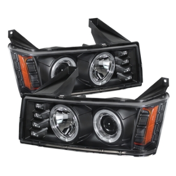 Picture of Spyder Chevy Colorado 04-12 Projector Headlights Halogen- LED Halo Blk PRO-YD-CCO04-HL-BK