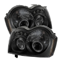 Picture of Spyder Jeep Grand Cherokee 05-07 Projector Headlights LED Halo LED Blk Smke PRO-YD-JGC05-HL-BSM