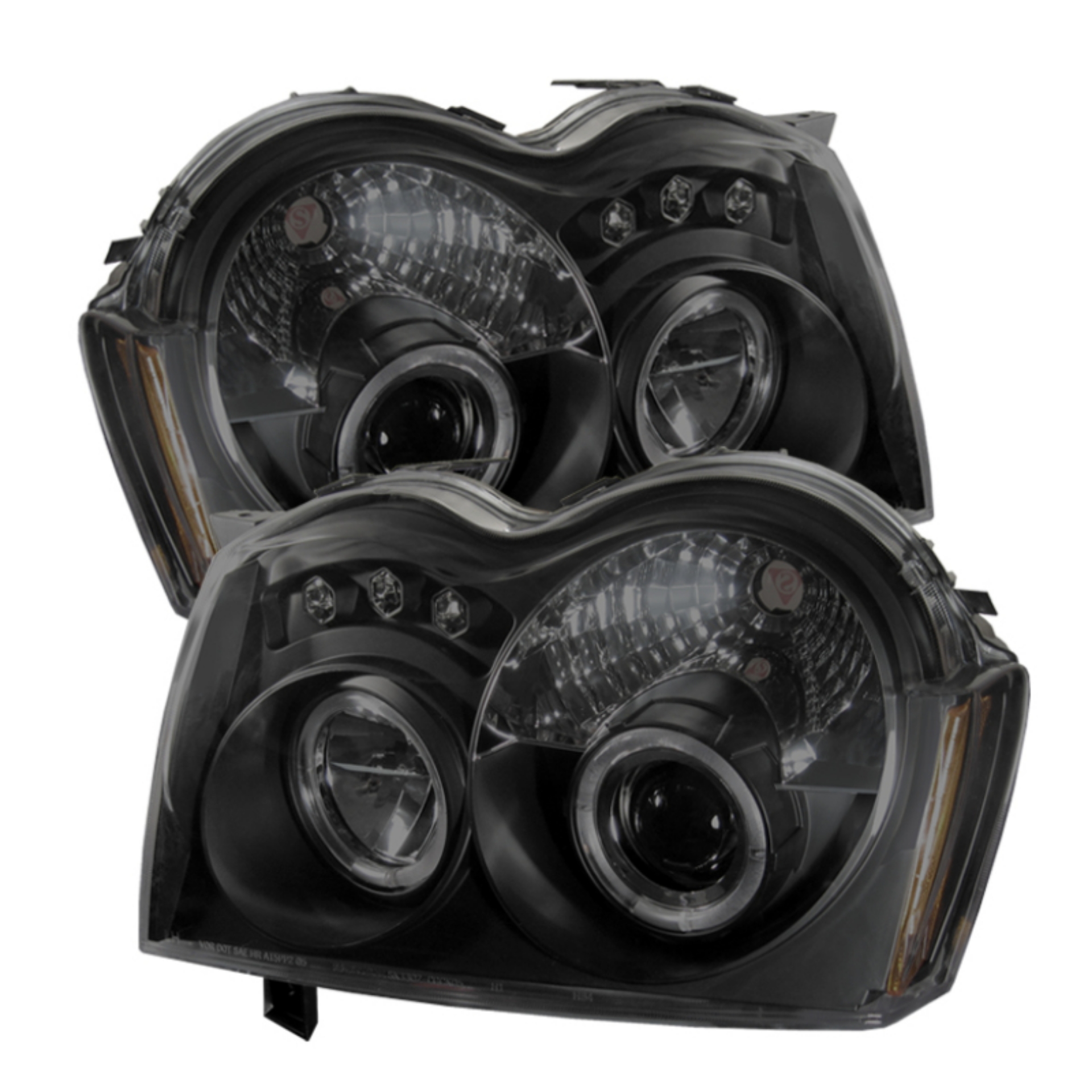 Picture of Spyder Jeep Grand Cherokee 05-07 Projector Headlights LED Halo LED Blk Smke PRO-YD-JGC05-HL-BSM