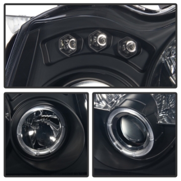 Picture of Spyder Jeep Grand Cherokee 05-07 Projector Headlights LED Halo LED Blk Smke PRO-YD-JGC05-HL-BSM