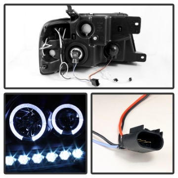 Picture of Spyder Ford F150 04-08 Projector Headlights V 2 CCFL Halo LED Blk Smke PRO-YD-FF15004-CCFL-G2-BSM